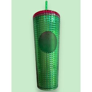 Starbucks 2023 Watermelon Grid Venti 24 oz Cold Cup Tumbler NEW